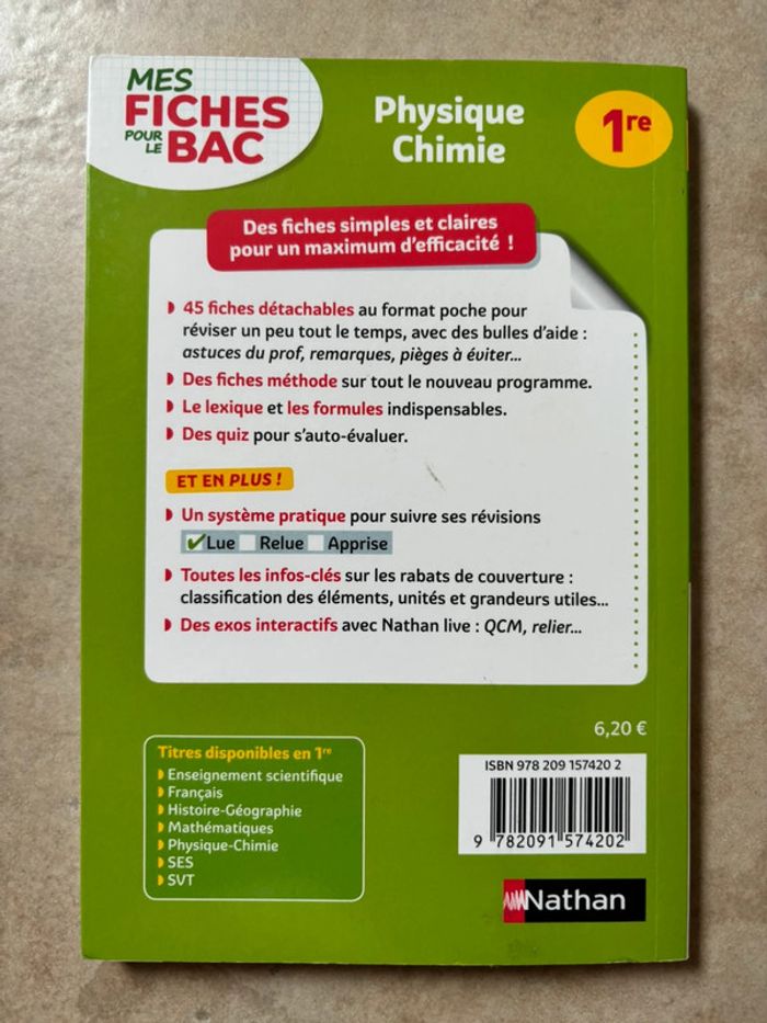 Fiches de révision Bac première physique chimie - photo numéro 2