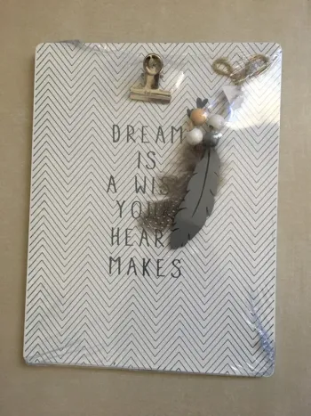 Neuf cadre photo ou pense bête athmosphera gris avec plume