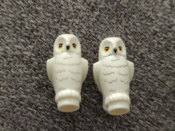 Lot 2 chouettes blanches Edwige Harry Potter - vrai Lego