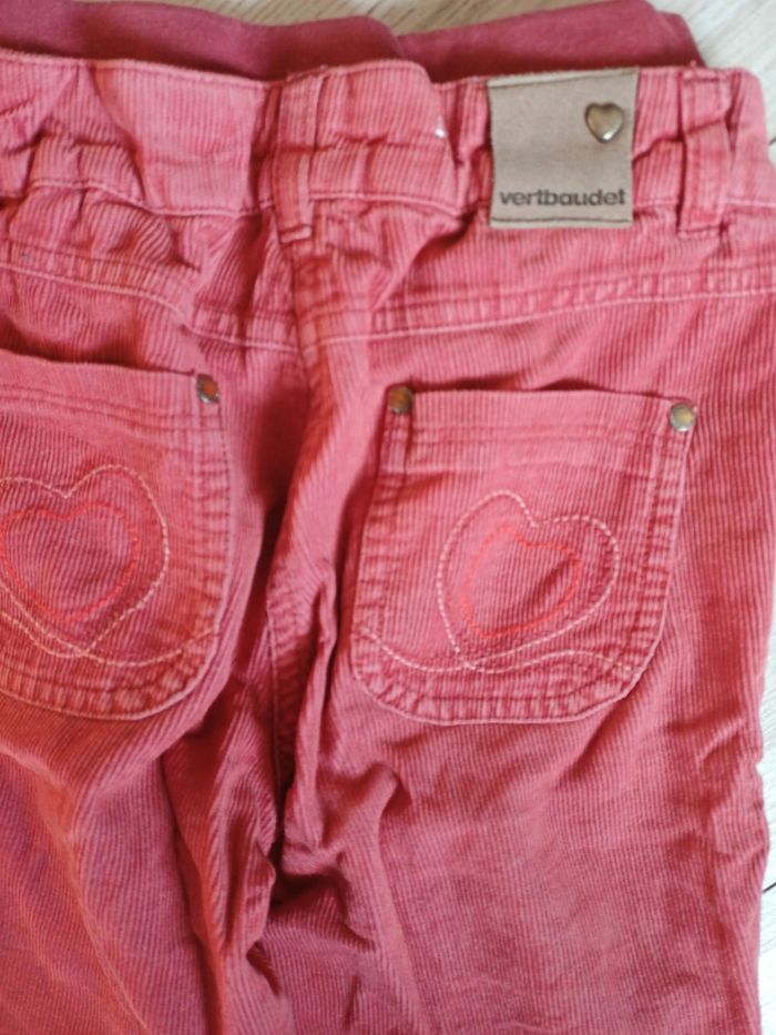 Pantalon velours vieux rose en 7 ans - photo numéro 5