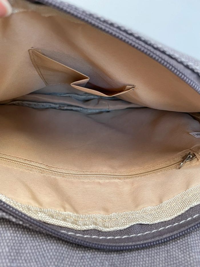 Sac à bandoulière marron original vintage sacoche fille basket à lacet cadeau de noel - photo numéro 6