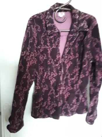 Veste velours bordeaux imprimé 4