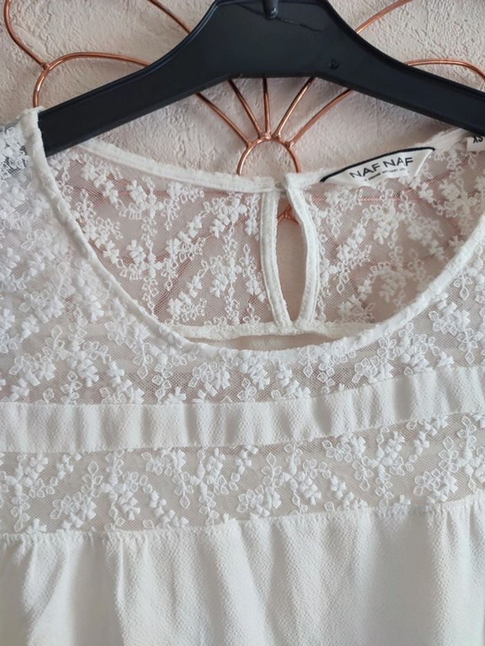 Haut été avec détails dentelles Naf Naf taille Xs - photo numéro 2