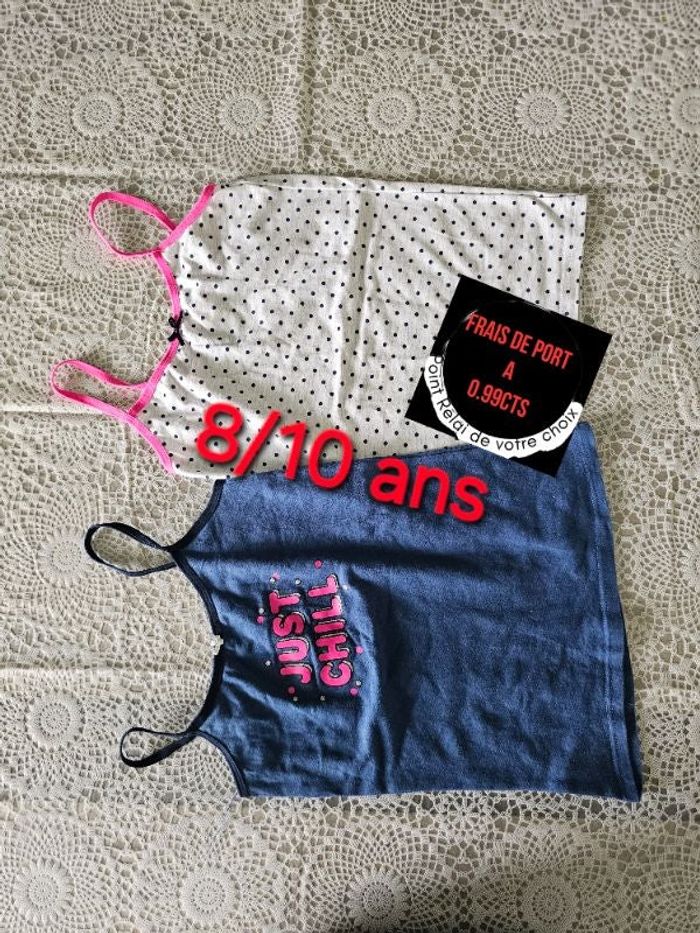 2 débardeur fille 8/10ans
