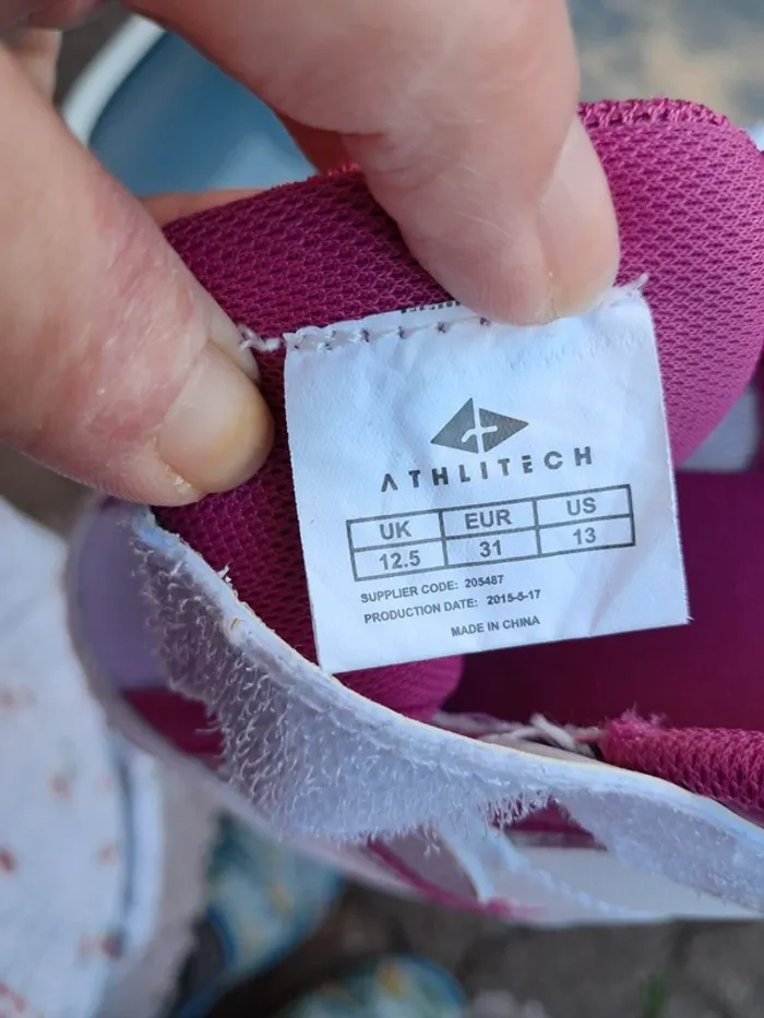 Jolies baskets 👟 blanc et rose fushia, scratch - T31 - Athlitech - photo numéro 9