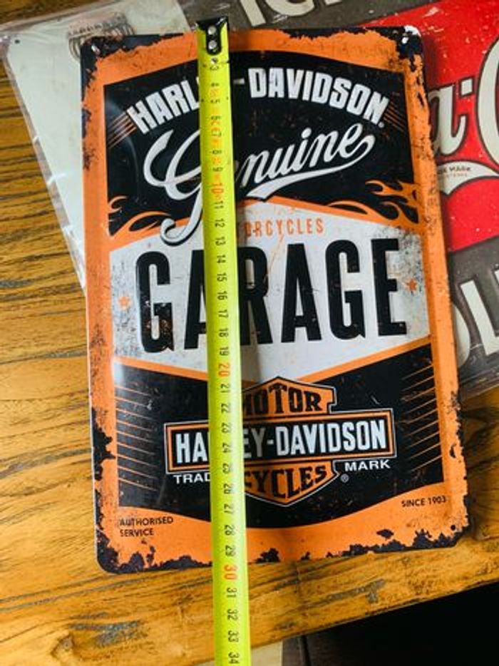 Lot de 4 plaques Deco Coca Leffe Harley Davidson - photo numéro 3
