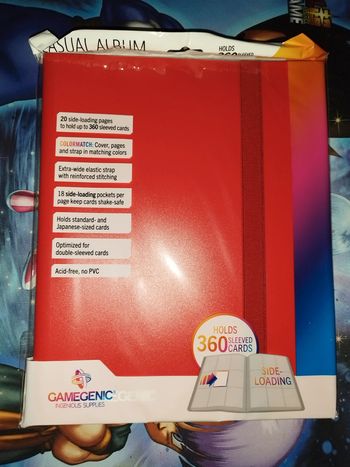 Gamegenic album 360 Rouge cartes Classeur A4 card farde Binder Red