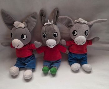 Lot de 3 peluches âne Trotro dont 1 musicale - Gallimard