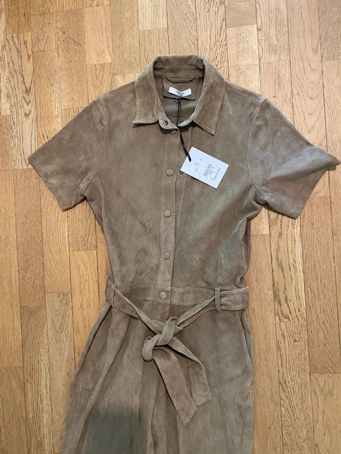 Combinaison Camelia en cuir beige Zapa taille 38 neuve avec étiquette - photo numéro 3