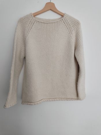 Pull grosse maille Made in England pull écru ni