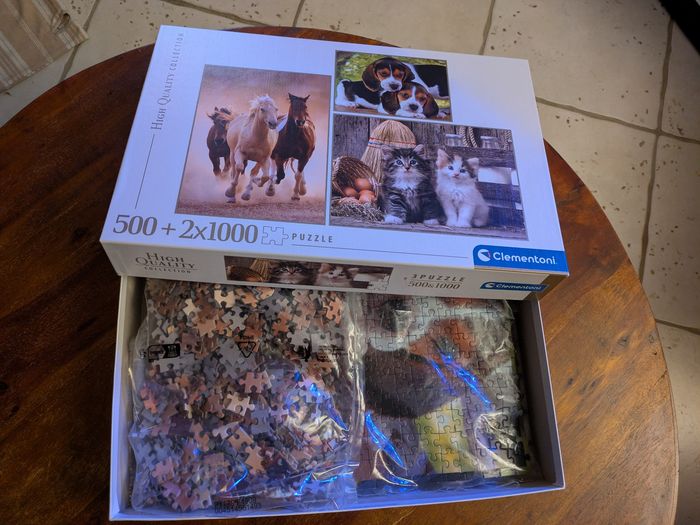 Magnifique boîte de 3 puzzles Clementoni - photo numéro 4