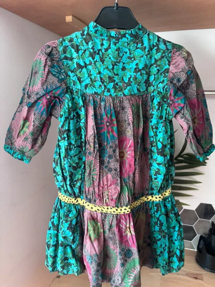 💚 Élégante robe Catimini verte à manches longues – Taille 4 ans 💚 - photo numéro 6