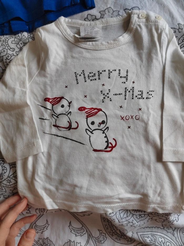 Lot de 4 tee-shirts manches longues 6 mois - photo numéro 3