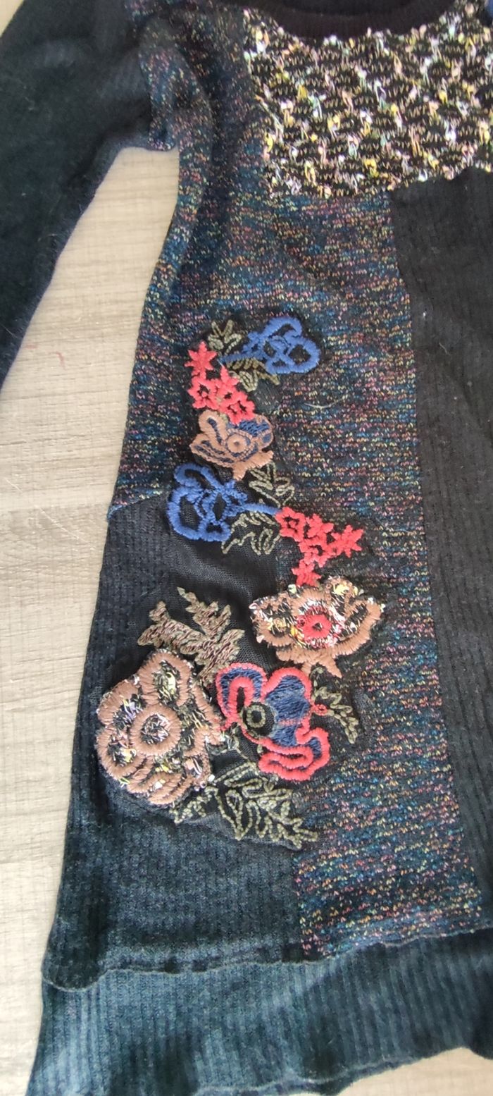 Robe noire femme 101 Idées taille S broderies - Très bon état - photo numéro 5