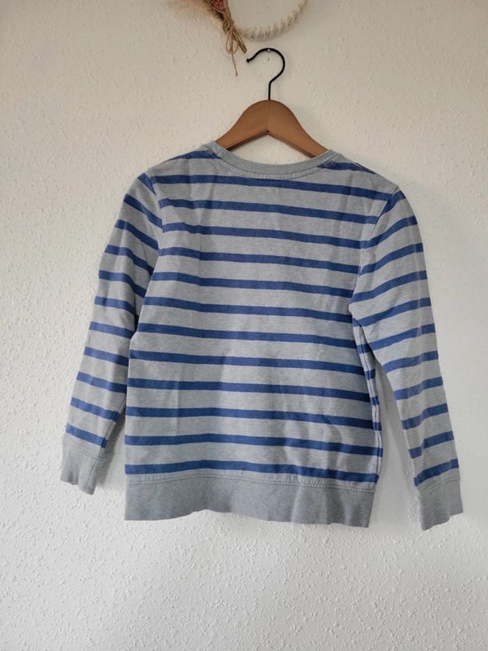 Pull garçon Okaidi 8 ans rayures motif vélo - photo numéro 5