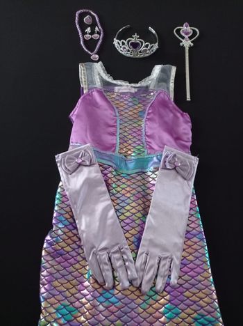 Déguisement sirène violette et accessoires 5-6ans