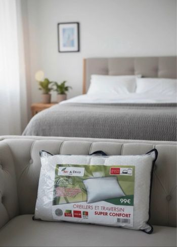 Oreiller ART & DÉCO Paris - Mémoire de Forme - NEUF