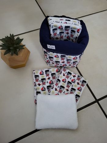 panier avec 7 lingettes