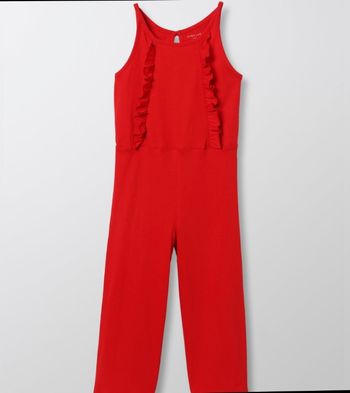 Salopette rouge fille 8 ans Cyrillus neuve 