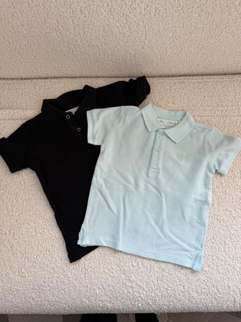 Lot de 2 polos Zara baby 2 3 ans noir et bleu ciel