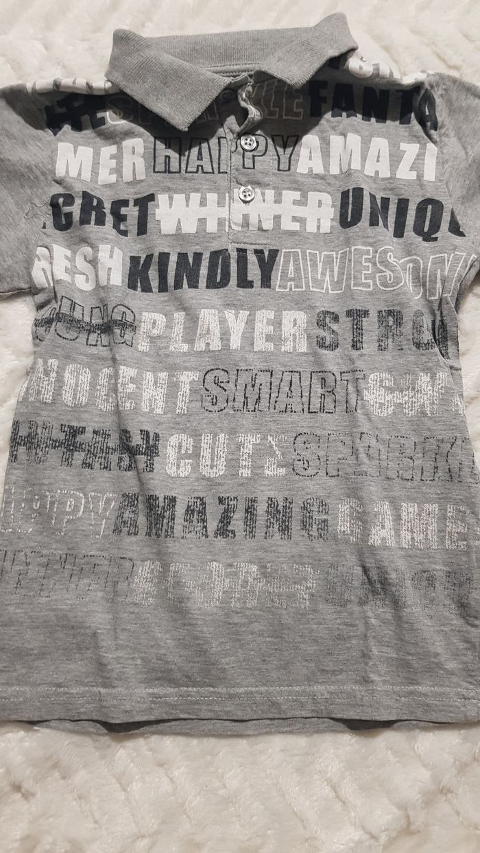 T-shirt a manche longue blanc et gris - photo numéro 3