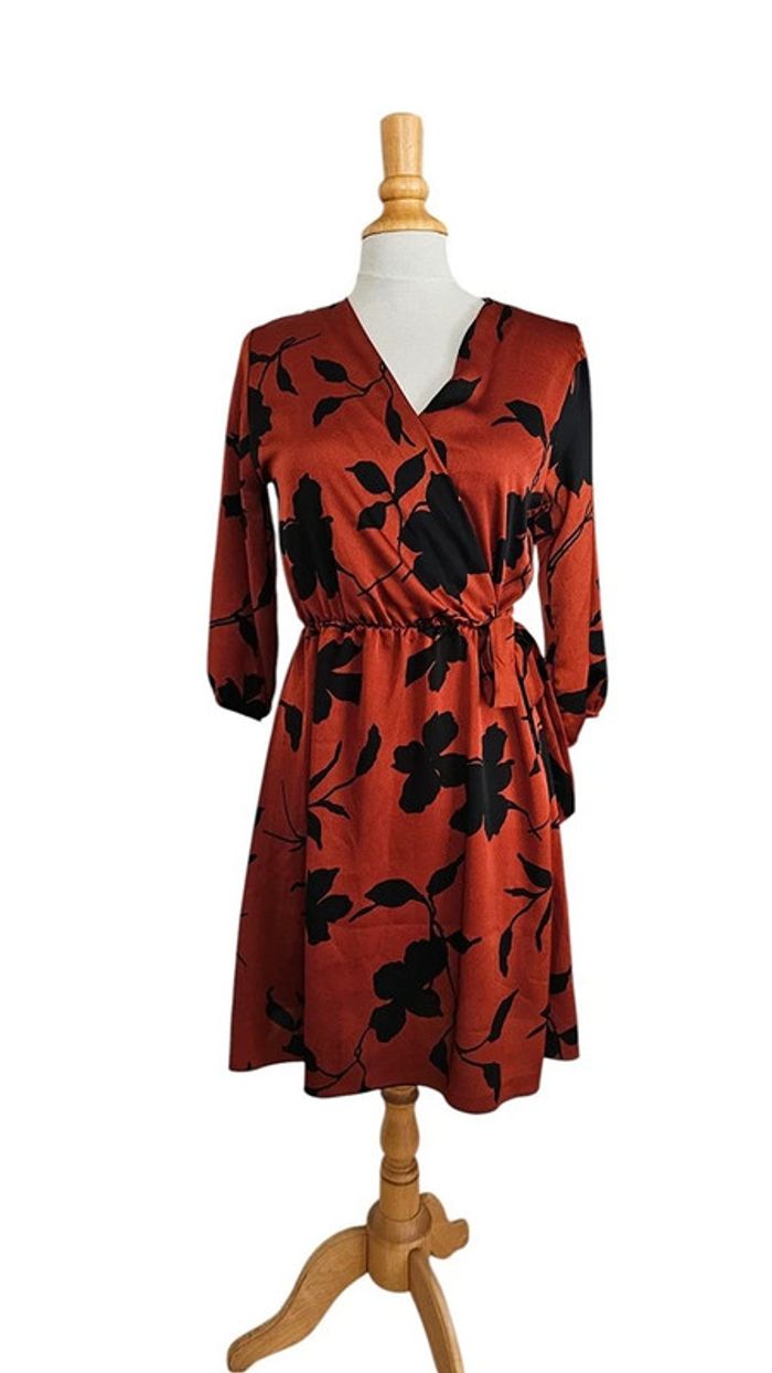 Robe longue Minsk – M – Brique et Noir – État : Excellent
