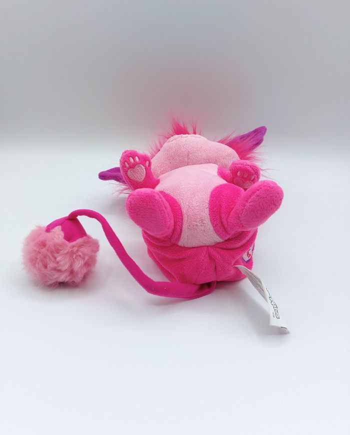 Petite peluche doudou Popples Bubbles rose mauve SPIN MASTERS 2015 18 cm fleur - photo numéro 5