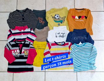Lot t-shirts garçon 18 mois