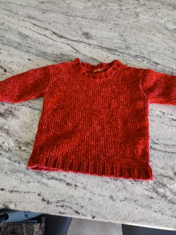 Joli pull rouge en polyester TisSaia pour fille de 5 ans