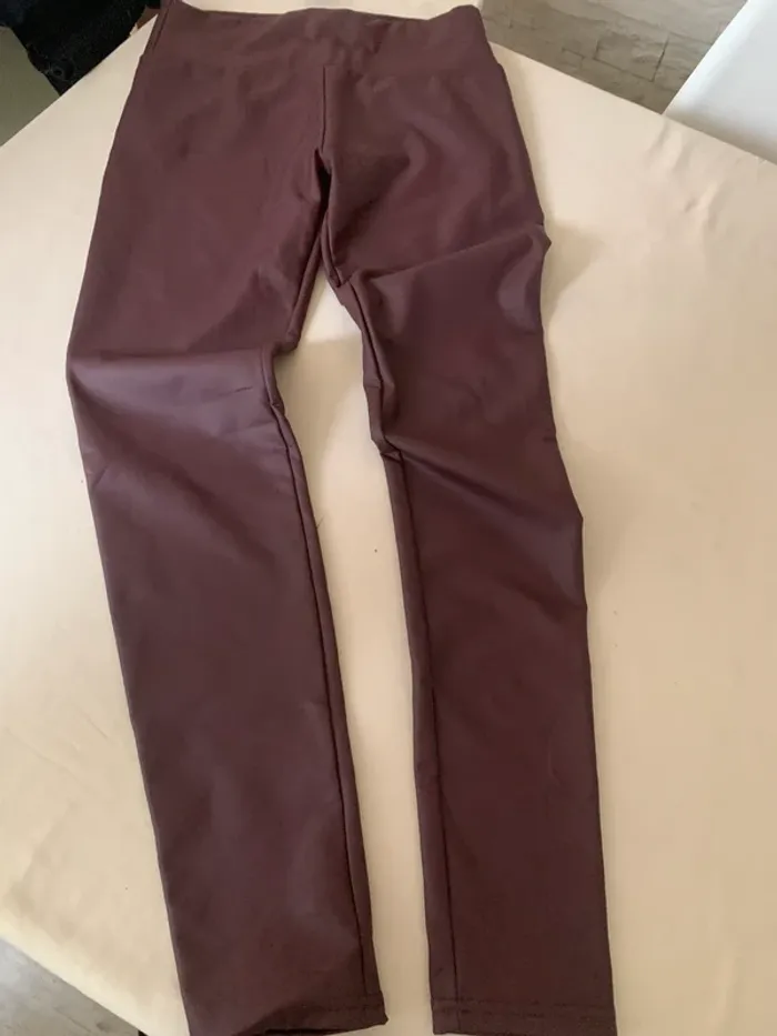 Legging Rodier simili marron  taille S-M tres bon état - photo numéro 2