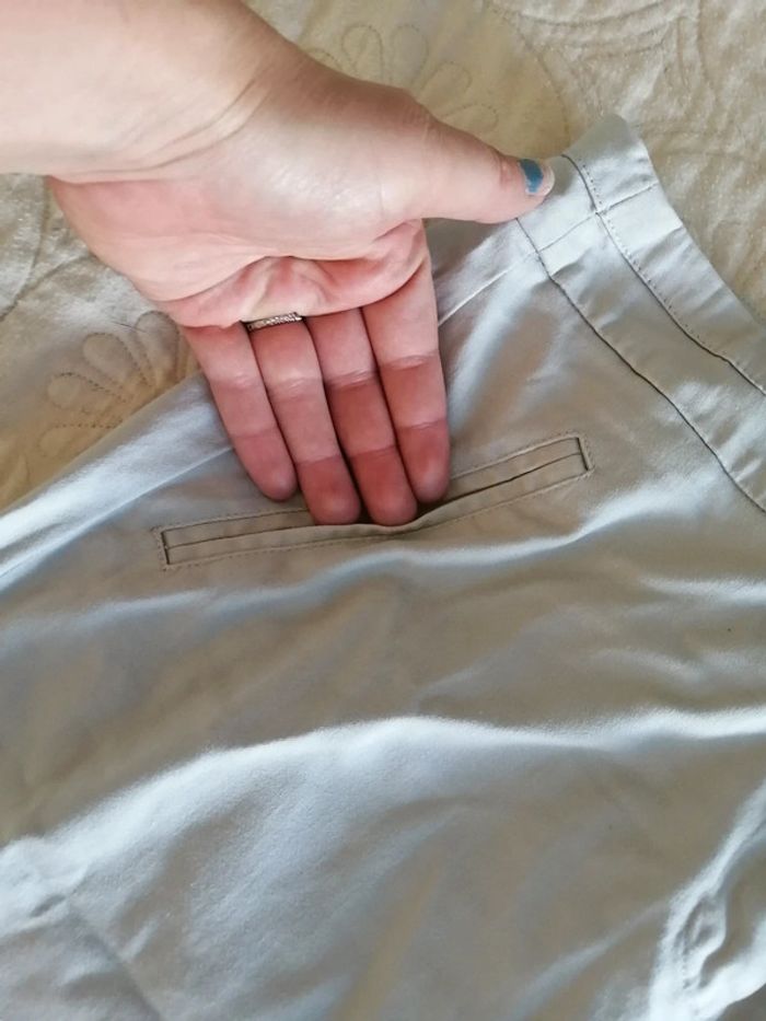 Jupe tailleur toile beige 38 - photo numéro 4