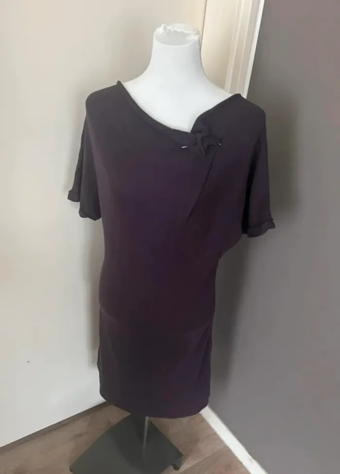 Promod, robe pull violette, femme, Taille 1/36
