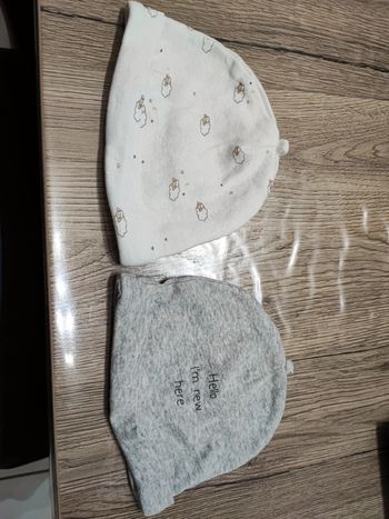 Lot de bonnets bébé 0-3mois