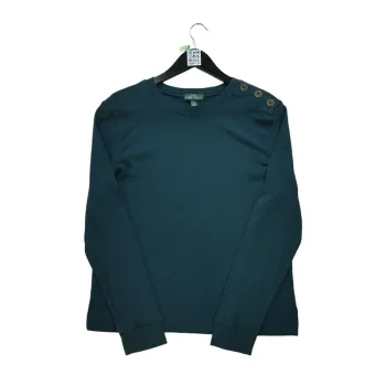 Ralph Lauren T-shirt manches longues Femme Taille Xl Marine #Qwe0120