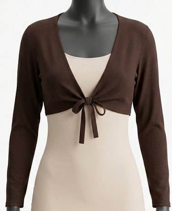 Boléro marron "Made in France" – Élégance & Style !