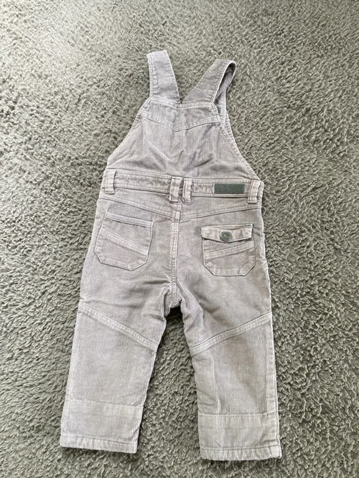 Salopette velours grise 12 mois - photo numéro 2