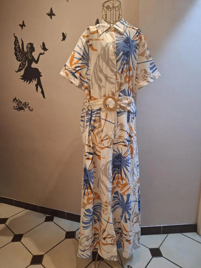 Robe chemise longue imprimée