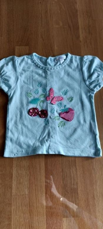 Tee-shirt fantaisie manches courtes bébé fille 9 mois