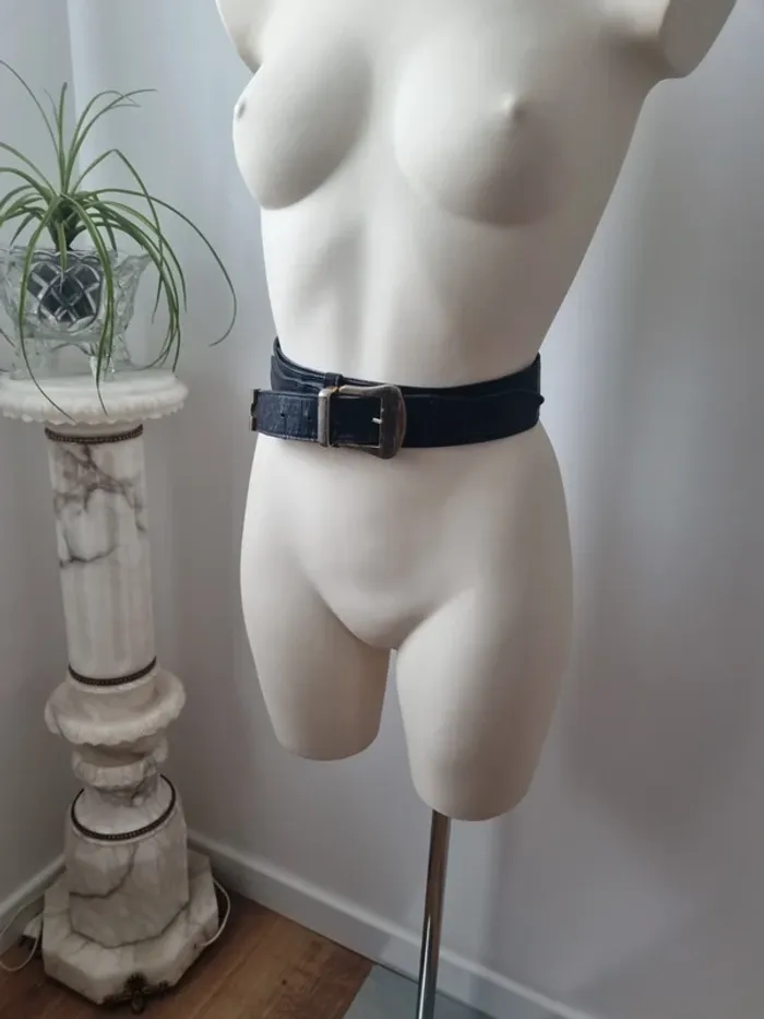 Ceinture noir vintage - photo numéro 4