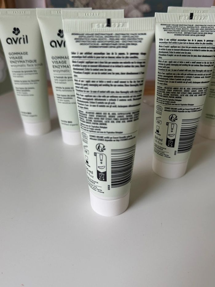 Lot de 7 tubes gommage enzymatique Avril bio 50 ml - photo numéro 6