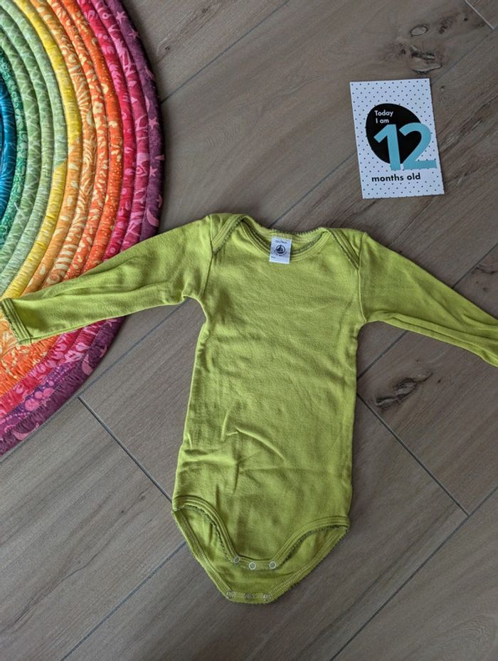Body petit bateau 12 mois vert