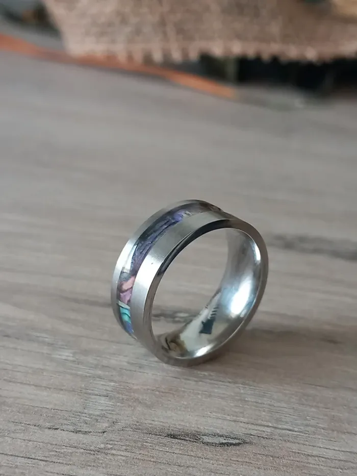 Bague en acier inoxydable taille 60 - photo numéro 5