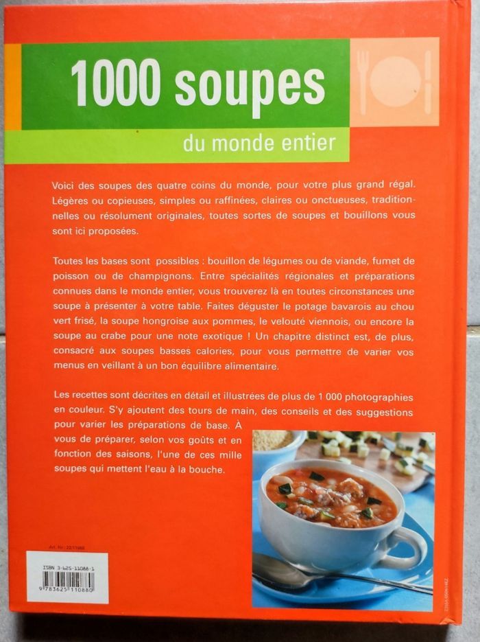 LIVRE RECETTES "1000 Soupes du monde entier" Éditions NGV - photo numéro 2