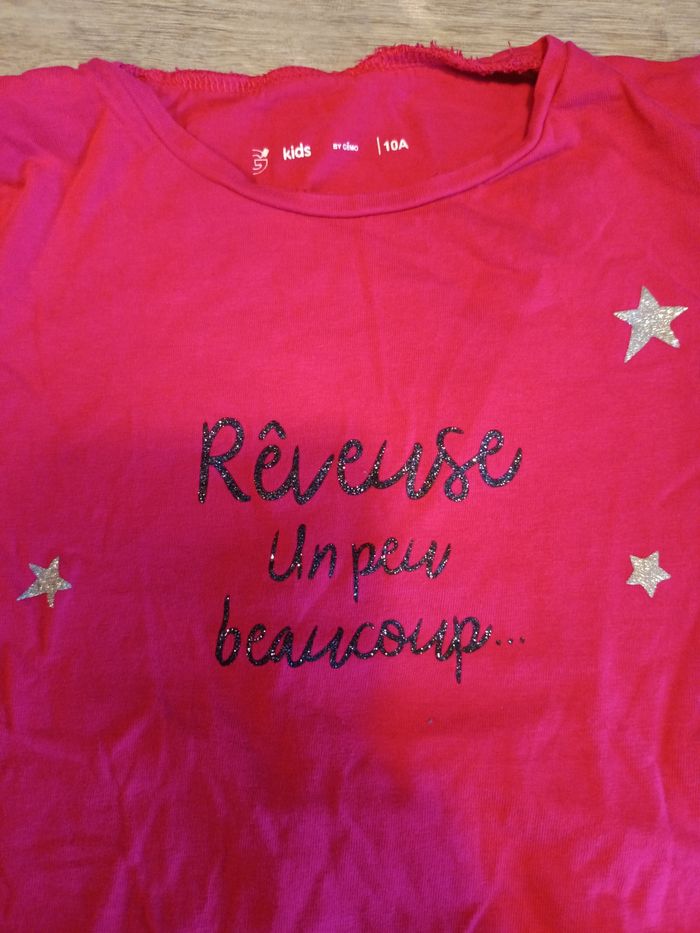 T shirt ml 10 ans fille - photo numéro 2