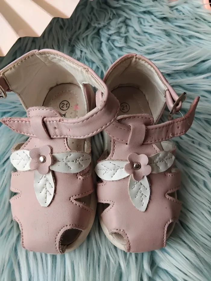 🕶 sandales fille rose 21 - photo numéro 2