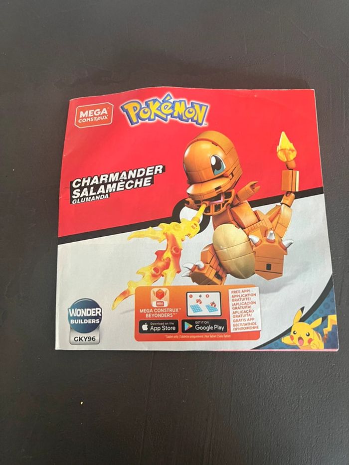 MEGA Pokémon Figurine Action Salamèche 14 cm, Jeu De Briques De Construction - photo numéro 3