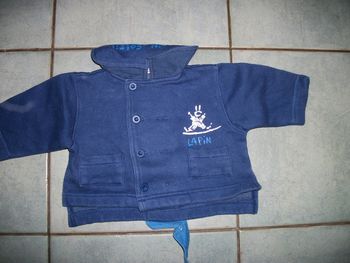 gilet garçon lapinou 6 mois eliane et lena