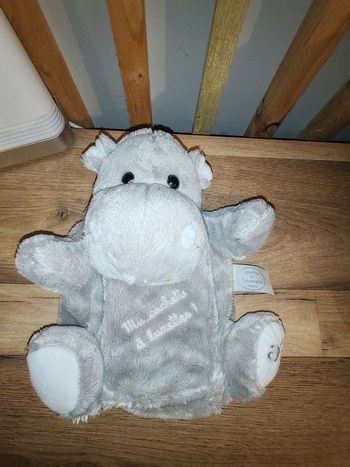 Hippopotame DOUDOU ET COMPAGNIE marionnette 