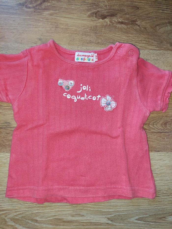 Tee shirt bébé fille T : 6 mois