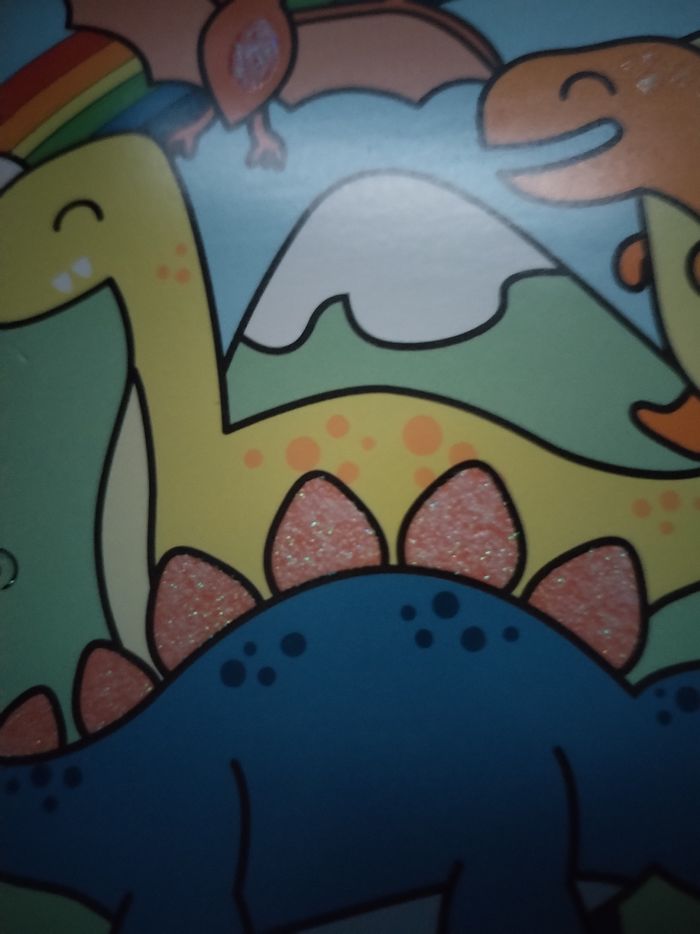 Lot 6 cartes anniversaire dinosaures + 6 enveloppes  et 24 ballons colorés neuf - photo numéro 6